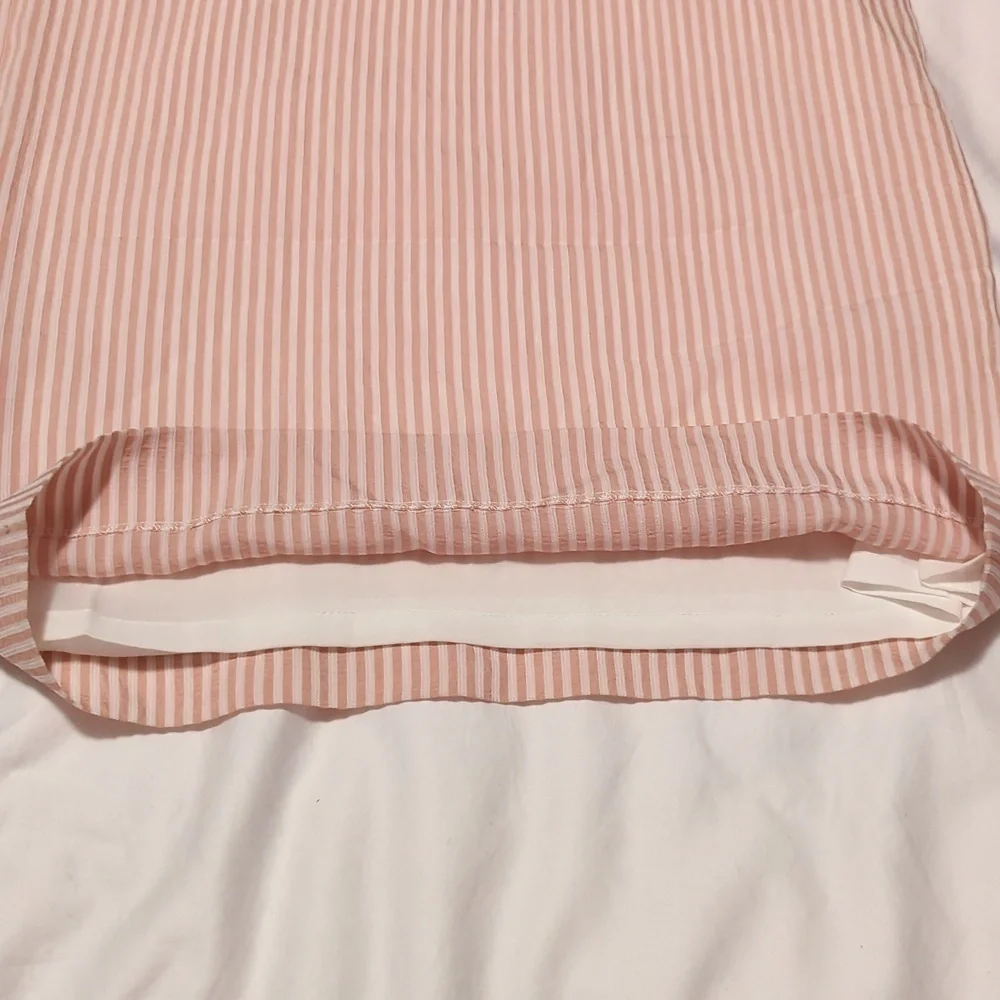 Club Monaco - Pink & White Striped High Waisted Flared “Bryanna” Pants Sz 12. - Picture 9 of 13